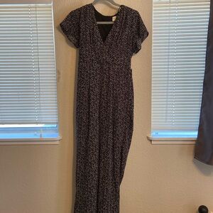 Gorgeous black jumpsuit with white specks.